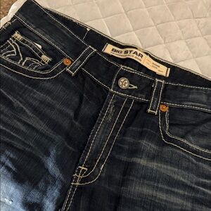 Big Star Men's Deep Indigo Relaxed Jeans 36L